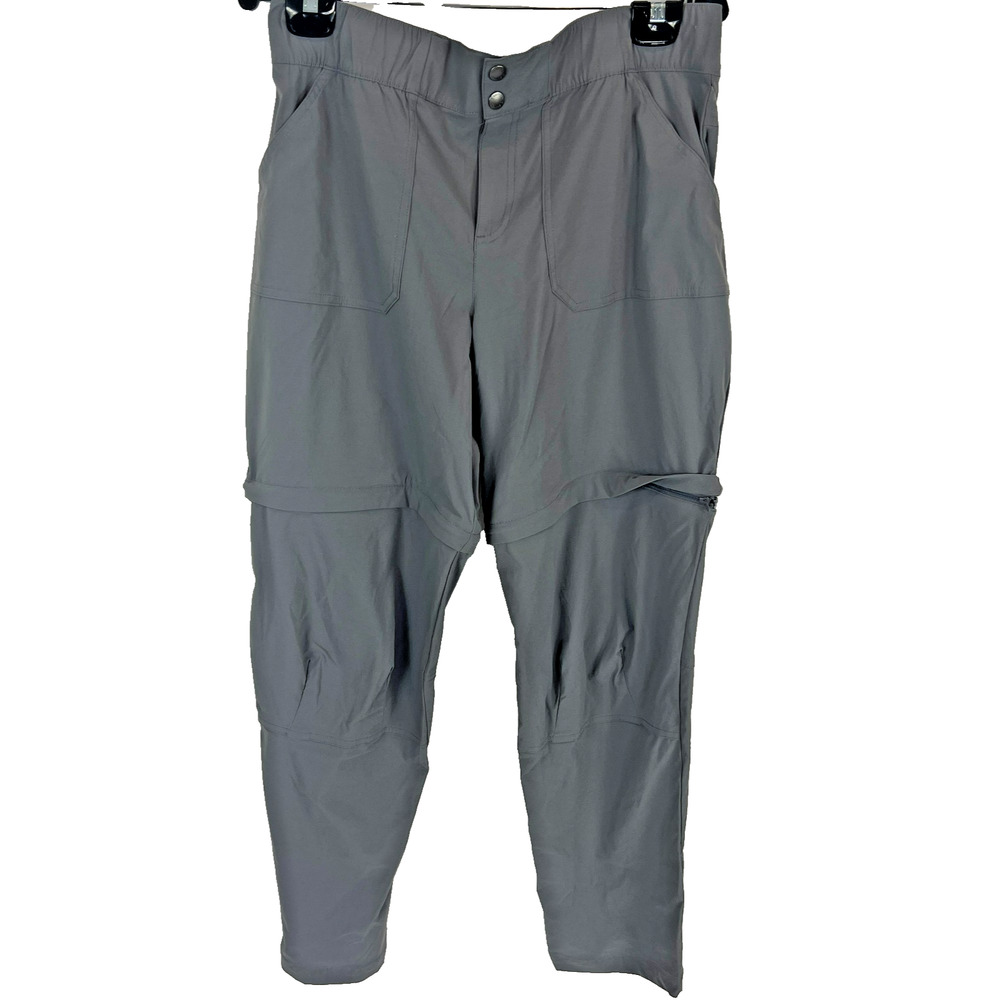 NWT Columbia Womens Large Gray Convertible Cargo Pockets Outdoor Hiking Pants
